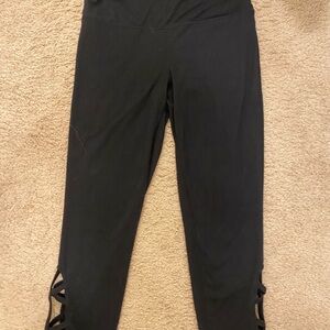 Black Leggings with Side Cutouts